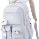 Girls Rolling Backpack with Wheels, Girls Wheeled Backpack for School, Kids Roller School Bag Bookbag on 2 Wheels, Light blue
