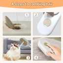 4 in 1 Cat Steam Brush for Shedding, Rechargeable Pet Groomer Brush with Steam, Multifunctional Anti-Static Hair Removal Comb for Cats and Dogs, Used for Massage, Cleaning, Shedding & Combing (White)