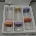 Overnight Oats Containers with Lids, 10 & 16 & 24 oz Wide Mouth Mason Jars with Lids, 6 Pack Glass Jars with Airtight lid for Chia Pudding Yogurt Salad, Meal Prer Oatmeal Jars (MultiColor)