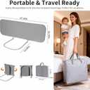 Travel Bed Rails for Toddlers with Motion Sensor Light, Foldable Toddler Bed Rail 48" Extra Long Safety Guard, Deep U-Shaped Base (No Straps Needed) for Twin, Full, Queen & King Mattresses