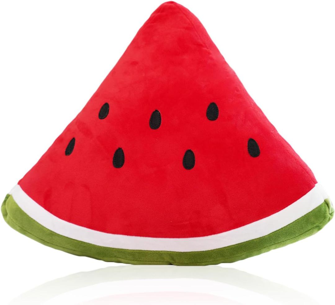 zhidiloveyou 11.8" Watermelon Plush Pillow Cute Stuffed Fruit Toy Hug Pillow Gifts for Kids
