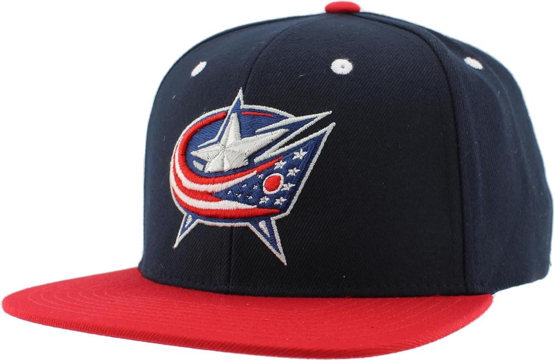 ZHATS NHL Officially Licensed Adjustable Snapback Hat Flat Bill Z11 Icon Two Color (One Size)