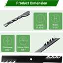 038-6003-00 Mulching Blades Compatible with Bad Boy 2021 Zt Elite 60", 038-6050-00 Lawn Mower Blades Fit for 2022 ZT Avenger, Replace Dixie Chop per 30227-60 30227-60H, 3 Pack