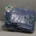 AAAAAcessories D-Shaped Chair Cushions, 2" Thick Dining Chair Pads with Ties and Removable, Machine-Washable Cover, 17" x 16", Set of 4, Blue