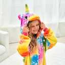 FZOSM Cute Girls Unicorn Halloween Costume Cosplay Onesie (3-4 Years, Yellow)