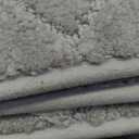 JSEI Stair Treads for Wooden Steps Indoor, 12 Pack, 30" x 8", Light Grey | Non Slip Stair Treads, Washable Polyester Stair Mats with TPE Backing, Low Profile Stair Rugs for Kids, Seniors and Dogs OEKO-TEX STANDARD 100