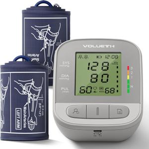 VOLUETH Upper Arm Blood Pressure Cuff, Blood Pressure Monitor for Kids & Adult, Small Cuff 7"-9"Medium/Large Cuff 9"-17"Perfect for Health Monitoring