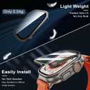 WSKEN for Apple Watch Ultra 3/Ultra 2/Ultra Screen Protector 49mm,9H Tempered Glass + Titanium Alloy Frame, [Keep Original] [Touch Sensitive] Lightweight Protective Glass Film for iwatch Ultra 3/2/1