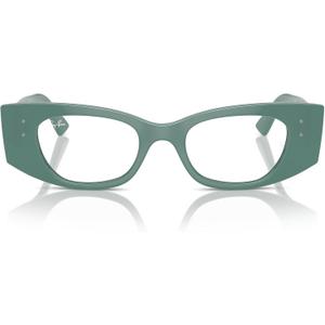 Ray-Ban Rx7327 Kat Rectangular Prescription Eyewear Frames (Algae Green/Demo Lens)