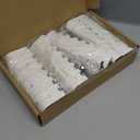 Sumind 8 Pack Disco Party Decorations Mini Disco Ball Garlands Silver Mirror Ball Hanging Banner Silver Streamer Curtains for Birthday Wedding Christmas Party Backdrop Supplies(1 Inch)