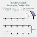 Brightech Ambience Pro Solar Powered Outdoor String Lights -27 ft Commercial Grade Waterproof Edison Patio Lights, Shatterproof LED String Lights for Outside, Porch - 12 Bulbs, 1W Soft White