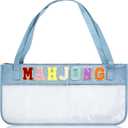 1 Pcs American Mahjong Bag, Empty Mahjong Tiles Bag with Shoulder Strap, Waterproof Mahjong Tile Bag for Mahjong Accessories and Gifts, Mahjong Tile Set for Tile Lovers