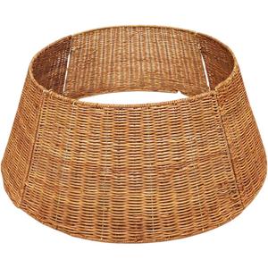 Xavia Handicrafts Woven Rattan Christmas Tree Collar | Woven Wicker Christmas Rattan Xmas Tree Collar for Artificial Trees | Tree Stand Base Cover Ring 27 inch