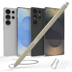Galaxy S25 Ultra Pen,Replacement for Samsung Galaxy S25 Ultra Stylus Pen4096 Pressure Level Easy Writing.WITHOUTBluetooth (Gold)