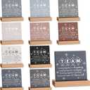 Roowest 10 Pcs Difference Maker Gift Desk Decor Positive Wooden Signs Office Desk Accessories Employee Appreciation Gift for Social Worker Volunteer Coworker Teacher Nurse Staff(Team)