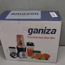 Ganiza Smoothie Blender, 900W Blenders for Shakes and Smoothies, 15-Piece Personal Blender and Grinder Combo for Kitchen, Smoothies Maker with 4 BPA-Free Portable Cup, Nutritious Recipe (Black)