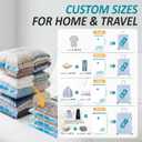 Cozy Essential Travel Vacuum Storage Bags with Rechargeable Cordless USB Pump, Space Saver Bags for Luggage, Suitcase, Carry-On, for Clothes, Blankets, Bedding & Seasonal Storage,26 Combo