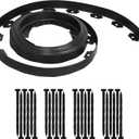 Gardzen 1.5" x 20' Landscape Edging Kit, Garden Edging Coil Comes with 24 Pcs Spikes, No Dig Lawn Border Design