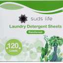 4 x Suds Life Laundry Detergent Sheets (60 Sheets) Ocean Breeze, Lavender, Rainforest - Portable, Concentrated Laundry Detergent (Up to120 Loads) (Rainforest)