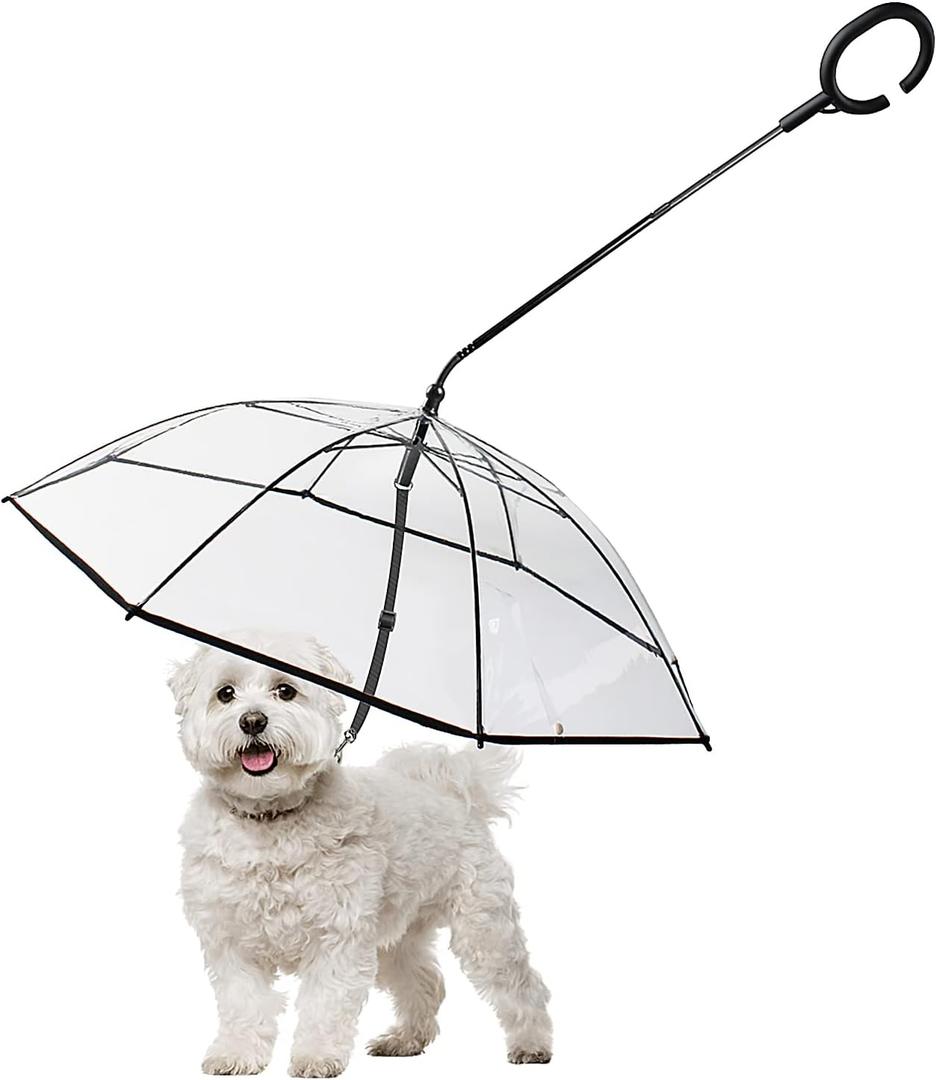 Petleso Umbrella for Small Dogs, Pet Umbrella for Dogs in Rainy Day with Adjustable Leash