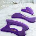 Scienlodic 3 Pcs Gua Sha Massage Tools for Face & Body (Purple, Resin) - Scraping Tools for Back, Legs & Muscle Relaxation, Guasha Facial Tool for Jawline Contouring & Puffiness Reduction