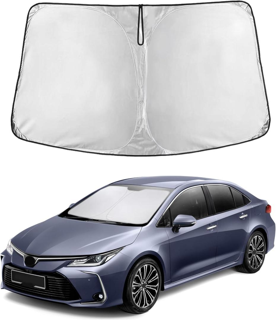 Econour Windshield Sun Shade for 2014-2019 Toyota Corolla (Not for Corolla Cross) Custom Fit Sunshade Sun Visor Protector Foldable Blocks UV Rays Keep Your Cooler | Car Windshield Accessories