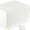 Creative Deco Large White Wooden Box Storage with Hinged Lid | 15.8x11.8x9.44in (+-0.5) | Keepsake Gift Box Storage Document | Wood Chest Trunk PRODUCT NOT INTENDED FOR 15 YEARS OR BELOW