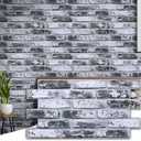 Commomy Faux Brick 3D Wall Panels - 12 pcs of 22.8" x 11.8" Thin & UrltraLight Peel and Stick Tile Whitewash Brick Tiles Printable for Kitchen, Bedroom,Living Room,TV Background,RVCovers 22.48 sq.ft