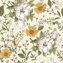 practicalWs Vintage Floral Peel and Stick Wallpaper Boho Peony Daisy Wallpaper for Bathroom Self Adhesive Removable Wall Paper for Living Room Cabinets Window Wall Backsplash 17.7in*118in (Yellow)