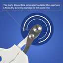 7 x Cat Nail Clippers with Circular Cut Hole -Avoid Over Cutting Pet Nail Clippers -Sharp Angled Blade Professional paw Trimmer Set for Novice pet Families (Pink)