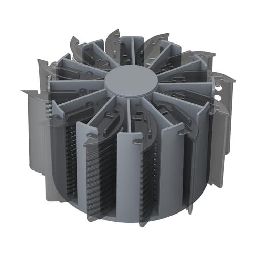 Silicone Storage Rack for Rotary Cheese Grater Blades, Kitchen Multi-Functional Storage Blade Holder, Flexible & Durable, Non-Slip, Quiet, Dishwasher Safe, without Blades (Grey) Silicone Storage Rack for Rotary Cheese Grater Blades, Kitchen Multi-Functional Storage Blade Holder, Flexible & Durable, Non-Slip, Quiet, Dishwasher Safe, without Blades (Grey)