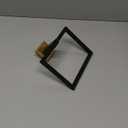 GERZWY Bathroom Hardware Hand Towel Holder SUS 304 Stainless Steel Towel Ring for Bath Kitchen Garage Heavy Duty Wall Mounted (Black & Gold) JG1906-BD