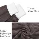 VISLILY Womens-Plus-Size-Tops Trendy Color Block Long Sleeve T Shirts Casual Loose Tunics Cute Knit Crewneck Blouses XL-5XL (XXL)