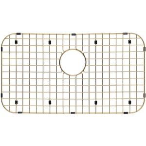 Starstar Sinks Protector Matte Gold 304 Stainless Steel Kitchen Sink Bottom Grid, Rack (26" x 14.375" Hole Top), Medium