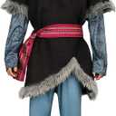 MORROWIND 5 Pieces Mens Costume Medieval Tunic Top Pants Belt Hat Boot Covers Full Set Halloween Cosplay Outfit Suit (Large)