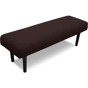 Stretch Bench Covers, Bench Seat Covers, Bench Cushions Covers, Printed Bench Seat Protector, Washable Bench Slipcover, Rectangle Bench Covers for Dining Room, Living Room, Kitchen(Twill coffee)