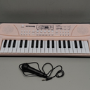M SANMERSEN Kids Piano Keyboard with Microphone 37 Keys Portable Electronic Keyboards for Beginners Musical Toy for 3/4/5/6 Year Old Girls Boys, Pink