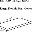 Couch Covers for 2 Cushion Sofa Pet Friendly Couch Cushion Covers Universal Sofa Covers Washable Stretch Slipcovers for Sectional Sofa (Texture Ivory White,Large Double Seat Cover)