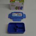 Jelife Bento Lunch Box for Kids - Leakproof Large Bento-Style with 4 Compartments Portions Lunchbox with Tableware Back to School, Reusable On-the-Go Meal and Snack Packing, Blue
