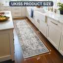 UKISS Washable Runner Rug 2x6 Non-Slip Soft Boho Vintage Floral Kitchen Rug Runner RugsLong Low Pile Carpet Runner Rug for Entryway Bedroom, Kitchen, Laundry, Bathroom.