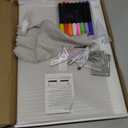 Rechargeable Led Drawing Board for Kids, 13.8*10" Dry Erase Board, 4 Modes &7 Colors Glow Doodle Note Board, Include Hanging Chain, 2 Stands, 8 Markers, Spray Bottle, Cleaning Cloth, Christmas Gifts (White)