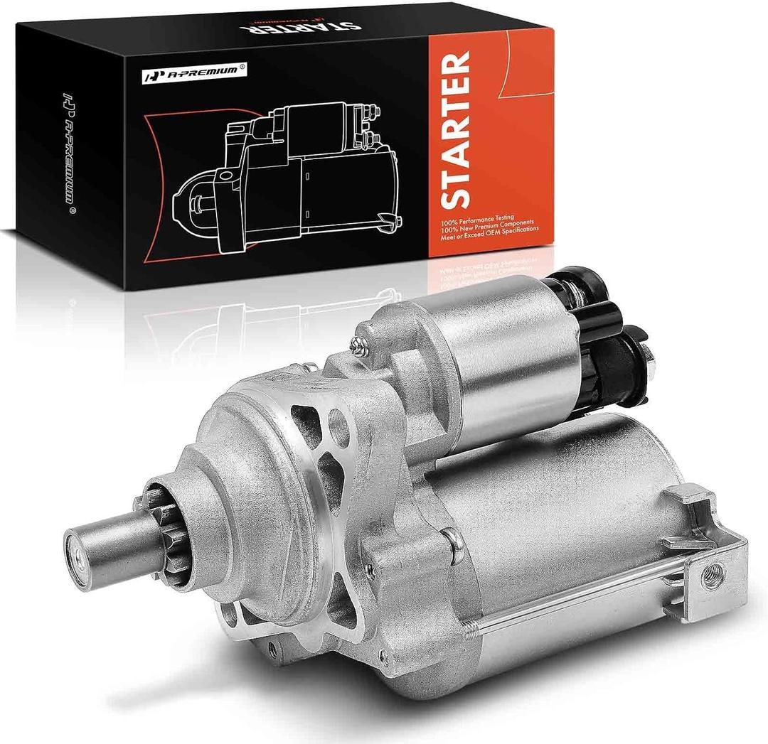 A-Premium Starter Motor Compatible with Honda Civic 1999-2000 1.6L, 12V 1.0KW 9-Teeth Clockwise, Replace # 31200-P27-J01, 31200-P2T-J01