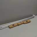 TONIAL 1 Inch Double Curtain Rods 36 to 72 Inches (3 to 6ft), Heavy Duty Decorative Drapery Rod for Windows 24 to 68 Inches (2 to 5.7ft) with Small Cap Finial, Silver