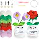 yes.sister Potted Crochet Kit (Roses) (purple red)