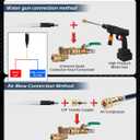 Radiator Cleaning Wand,Radiator Water Air Cleaning Wands, 24 Wand+ 7 Angles Coupler+ Valve Switch, Cleaner for Car Truck Power Washer Wand