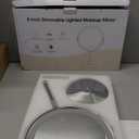 Lighted Makeup Mirror, 3000 mAh Rechargeable Double Sided Magnifying Vanity Mirror with 3 Colors, 1x/10x, 360 Rotation , Brightness Adjustable Magnification Cosmetic Light up Mirror, Women Gift (Chrome)