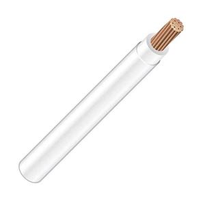 Wirenco 8 AWG 19-Stranded THHN White Copper Building Wire (150Ft Cut)