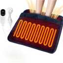 Electric Heated Foot Warmer for Feet, Double Sided Feet Warmer Foot Heating Pad with 9 Levels Temp and 3 Timers, Foot Warmers for Bed, Under Desk, Office, Birthday Christmas Gifts for Women Men(Navy)