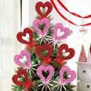 Soulchen 8 Pcs Valentines Day Heart Picks Tree Topper Decorations 15.7 Inch Heart Picks Extra Large Red Pink Glitter Foam Decorations for Valentine's Ornaments Centerpiece Table Decor(Glitter)