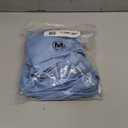 Herseas Women's Seashell Textured Bikini Sets Stitching Ribbon Shell Decoration Swimsuits High Waisted Bathing Suits (Medium, Baby Blue)